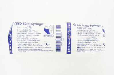 BD 309653 Syringe, Luer-Lok Tip, 60ml